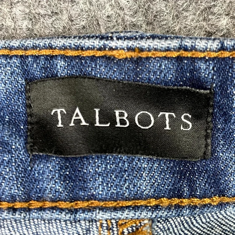Talbots Barely Bootcut Jeans Womens 10 Stretch Denim 5 Pocket Zip Fly Academia